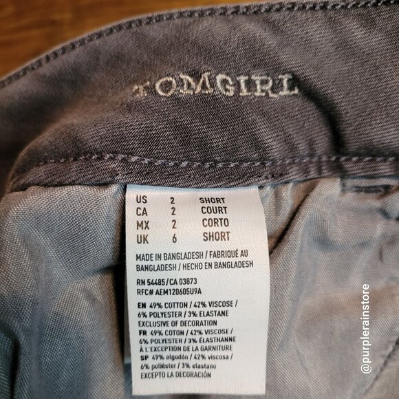 American Eagle Jeans 2 S Tomgirl Mid Rise Super Stretch x Gray Ripped Denim - Picture 5 of 11